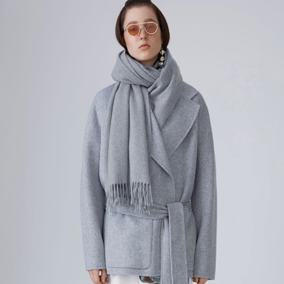 Acne Studios Accessories - Acne Studios Canada Wool Scarf Light Grey